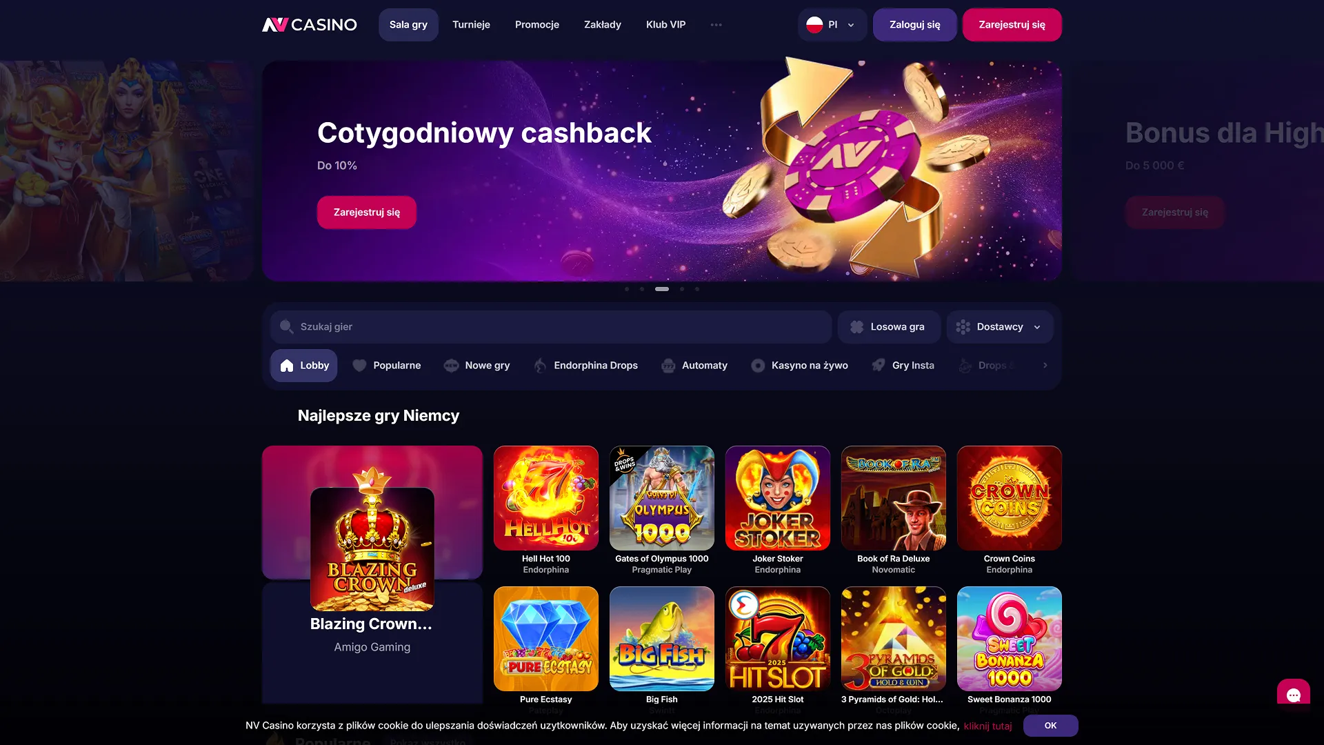 NV Casino gry slotowe bez depozytu